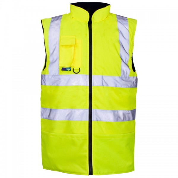 10 printed Hivis Fleece lined bodywarmwers for €250