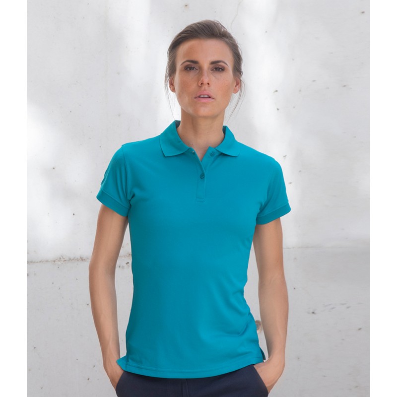 Henbury Womens Coolplus Short Sleeve Polo Shirt